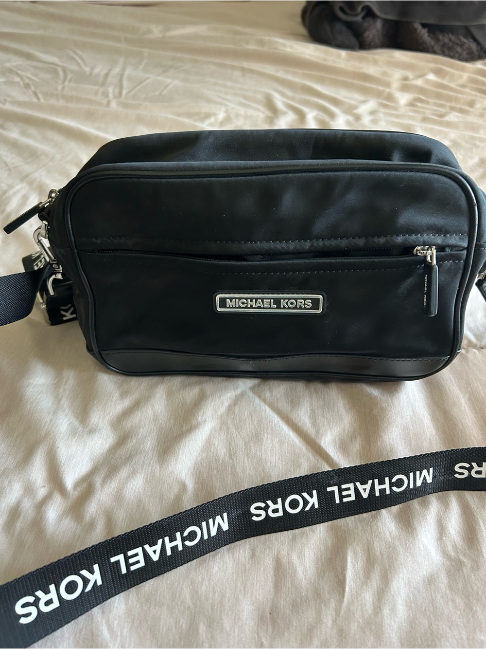 Michael Kors Black Logo Strap Belt Bag